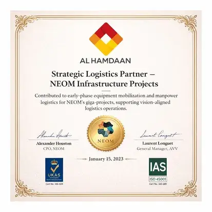 Strategic Logistics Partner - NEOM Infrastructure Projects